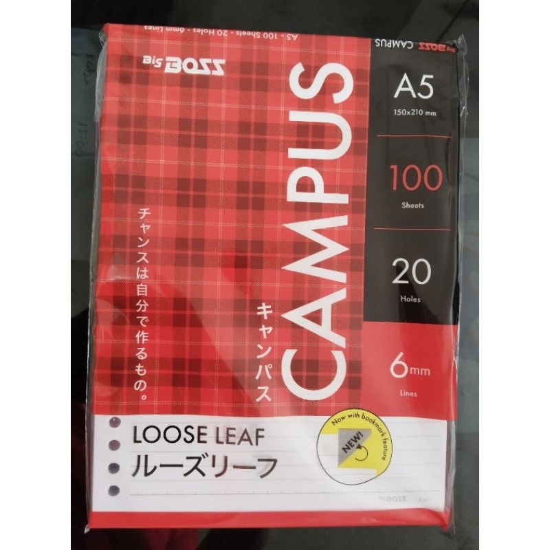 

loose leaf A5 bergaris 100 lembar big boss