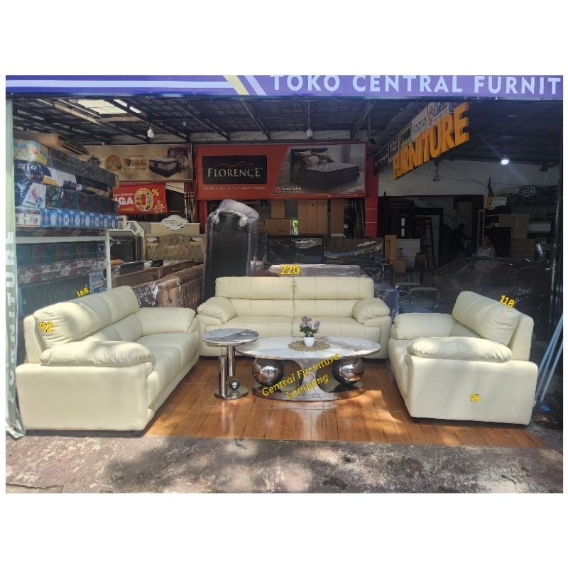 Sofa 321 Hagen By Morres Kualitas Pabric Bonia Cream