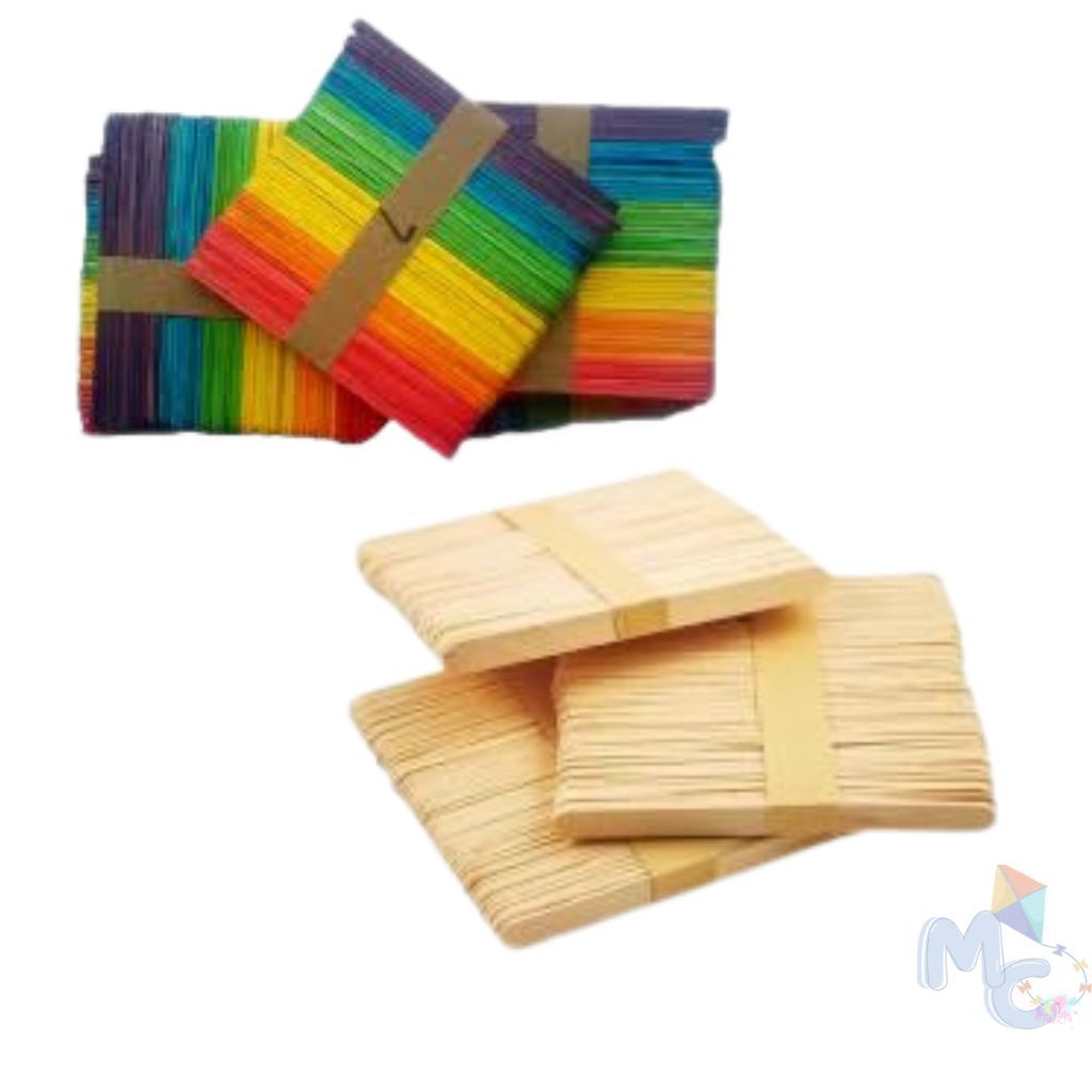 

Stik Es Krim polos atau Warna Warni isi 50