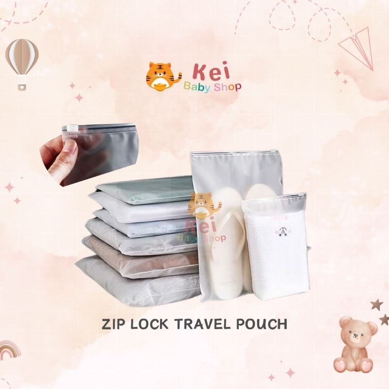 Plastik Ziplock Travel Pouch / Kantong Baju Zip Lock