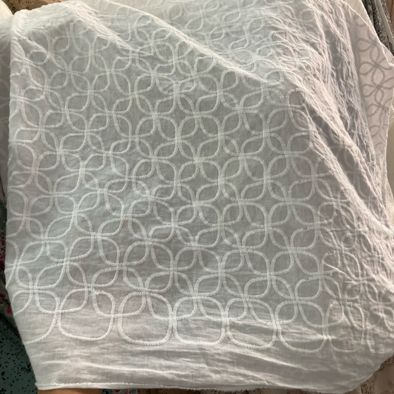 kain katun bordir / katun bordir import