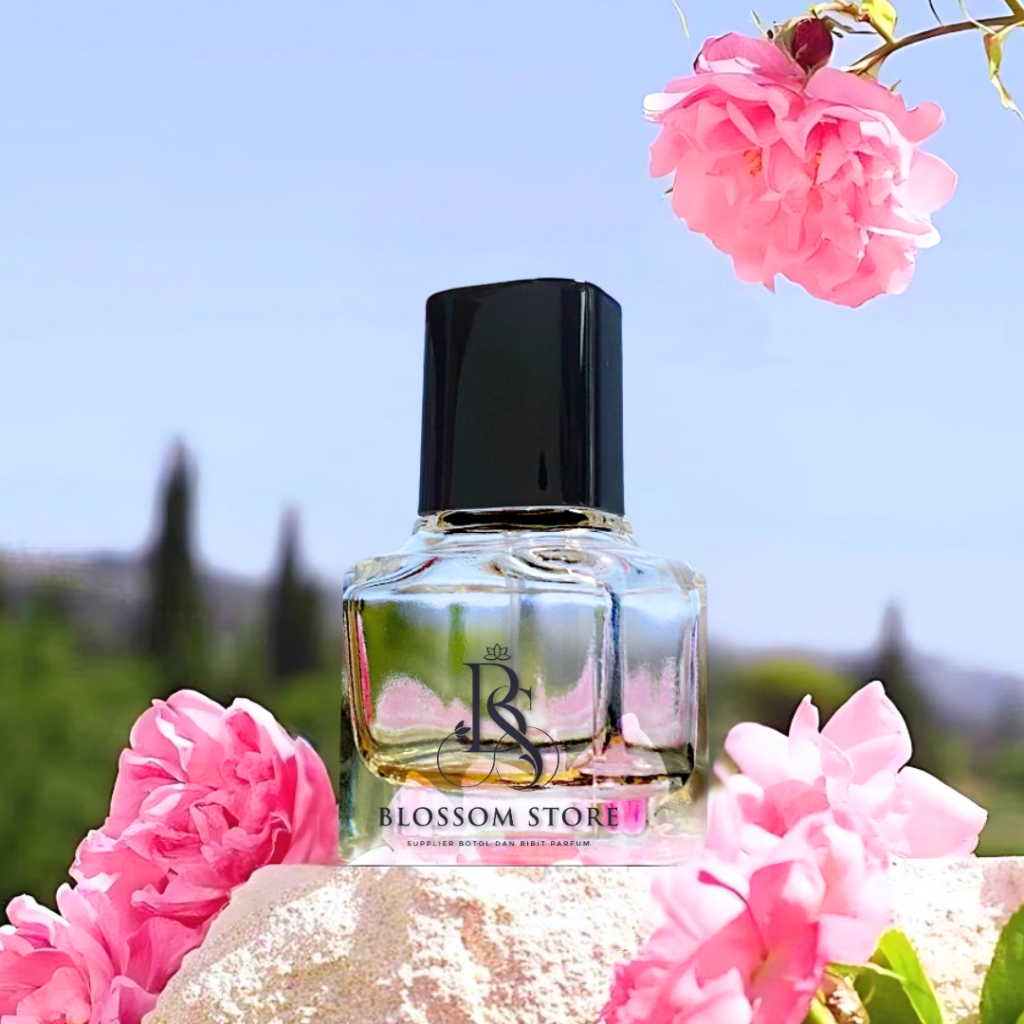 Botol Parfum Kaca Zaza 30ML Drat Tutup Hitam - Botol Parfum Zaza 30ML - Botol Kosong