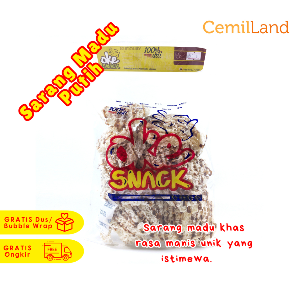 

Keripik Sarang Madu Putih Carang Madu Khas Pacitan Oke Snack Cemilan Manis Murah