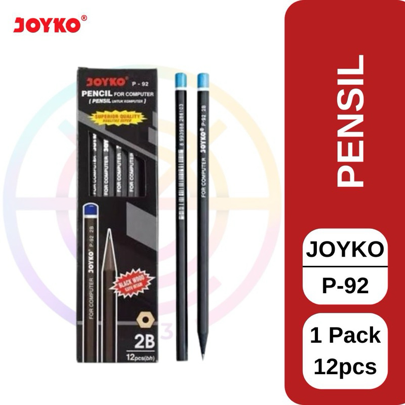 

Pensil Joyko P-92 Hitam 12Pcs untuk komputer