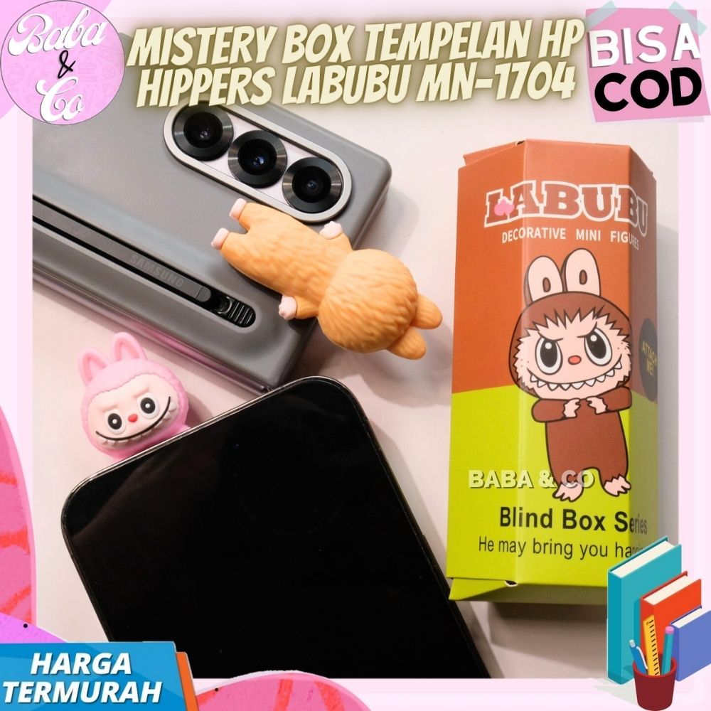 MISTERI BOX HIPPERS LABUBU MYSTERY BOX LABUBU TEMPELAN HANDPHONE BLIND BOX LABUBU HIPPERS LUCU UNIK 