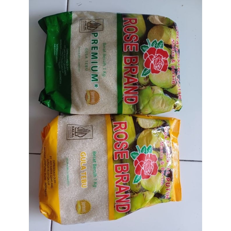 

Rose Brand Gula Pasir Kuning/ putih 1Kg