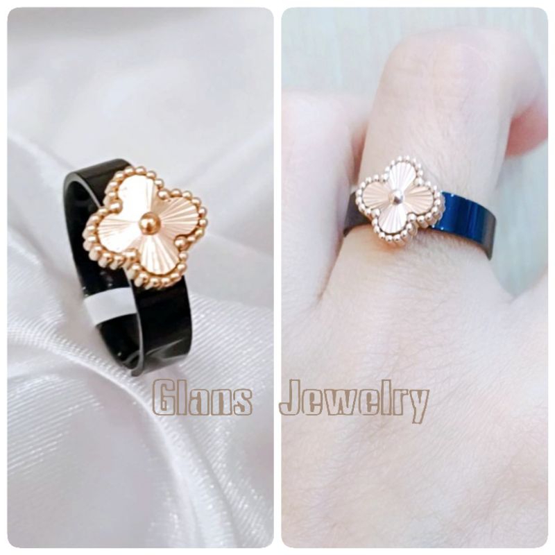 Glans ~ Cincin Titanium Keramik Hitam
