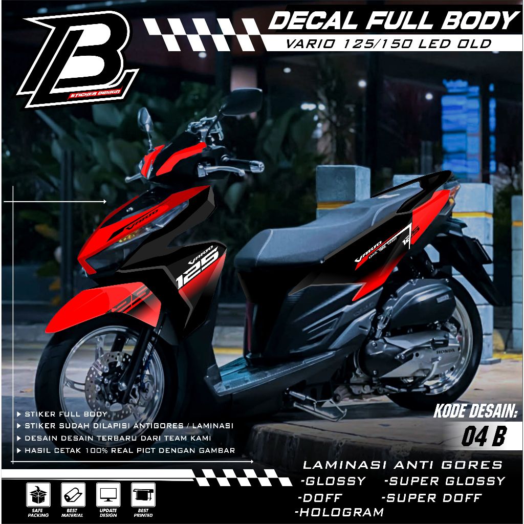 BL STIKER Decal Sticker VARIO 125/150 LED Full body - STIKER Motor Honda VARIO 125/150 2015 2016 201