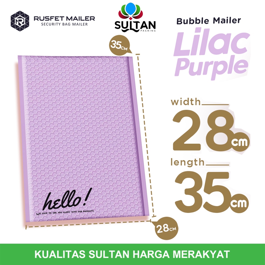 

AMPLOP BUBBLE MURAH | POLYBUBBLE MURAH LIGHT PURPLE 28X35CM