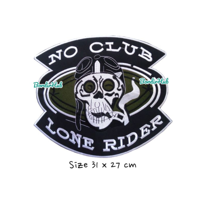 backpatch bordir lone rider big logo emblem jaket motor punggung dan