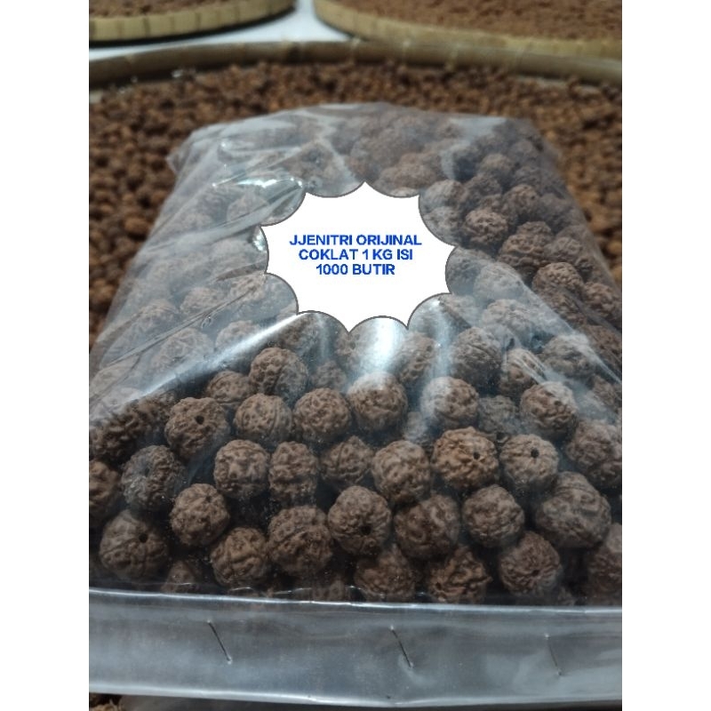 JENITRI 1 KG ORI BERLOBANG ISI 1000 BUTIR UKURAN CAMPUR