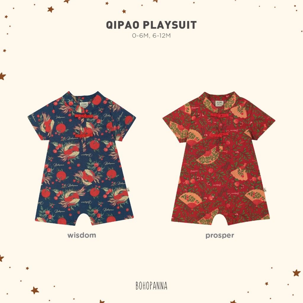 Bohopanna Qipao Playsuit - Qipao Boys Set  -  Qipao Daddy Top