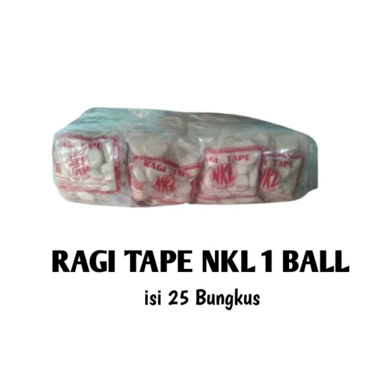 

Ragi Tape NKL 1 Ball Isi 25 Bungkus