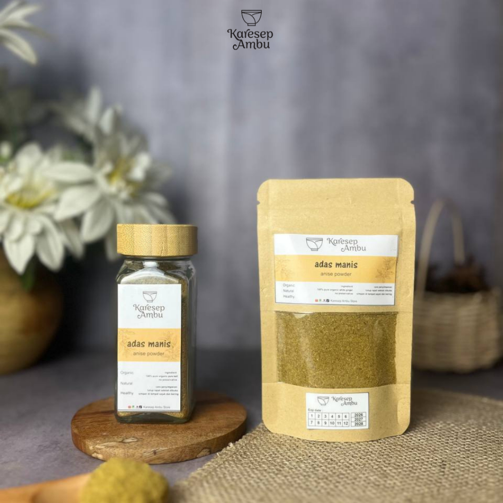 

Adas Manis / Anise Powder - Bumbu Dapur Rempah Premium Asli Murni Organik Dry Spices by Karesep Ambu