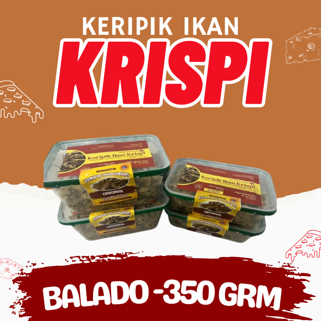 

Kripik IKan Krispi Rasa Balado - 350 gram