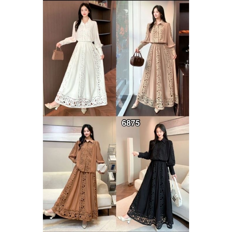 New Set rok katbol import/setelan rok katbol+kemeja terbaru