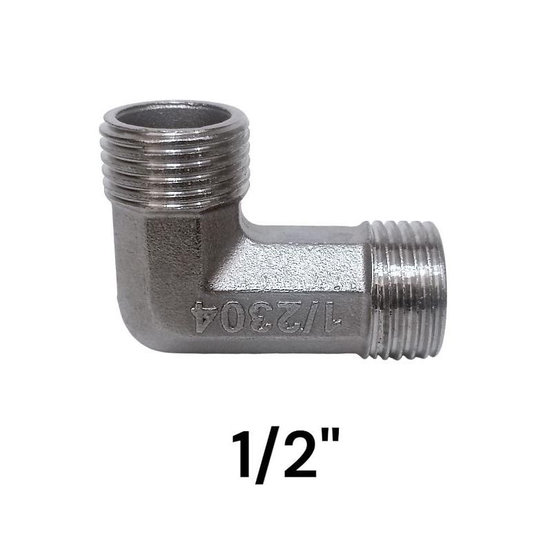 Knee Drat Luar Luar 1/2" inch Stainless / Elbow drat luar 1/2 stainless