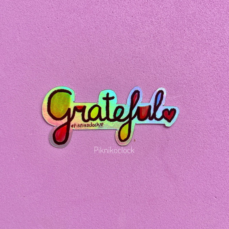 

Stiker Hologram Tulisan - Grateful