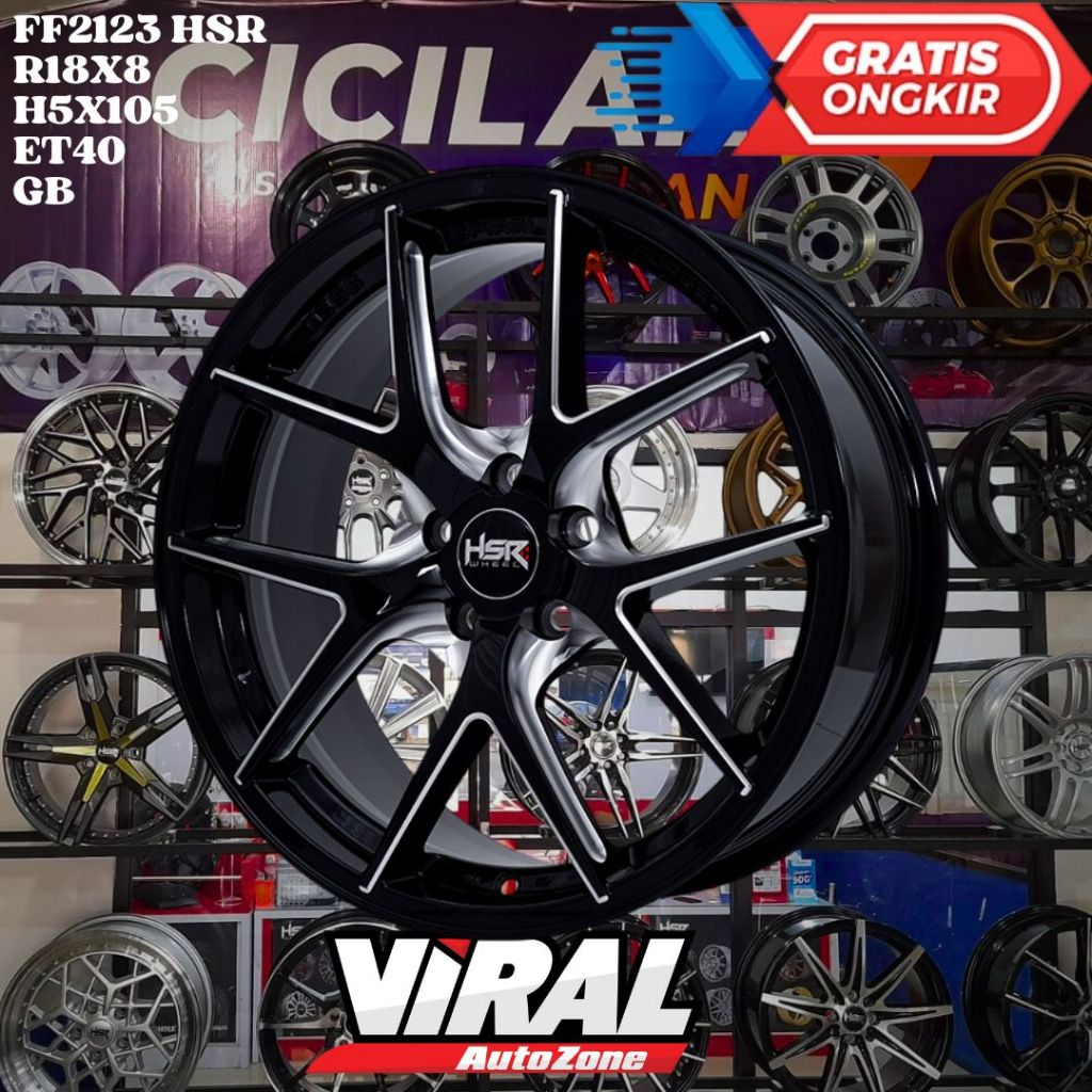 Velg Mobil CHEVROLET TRAX , CRUZE , HSR FF2123 RING 18 R18 LEBAR 8 PCD 5X105 ET40 GB