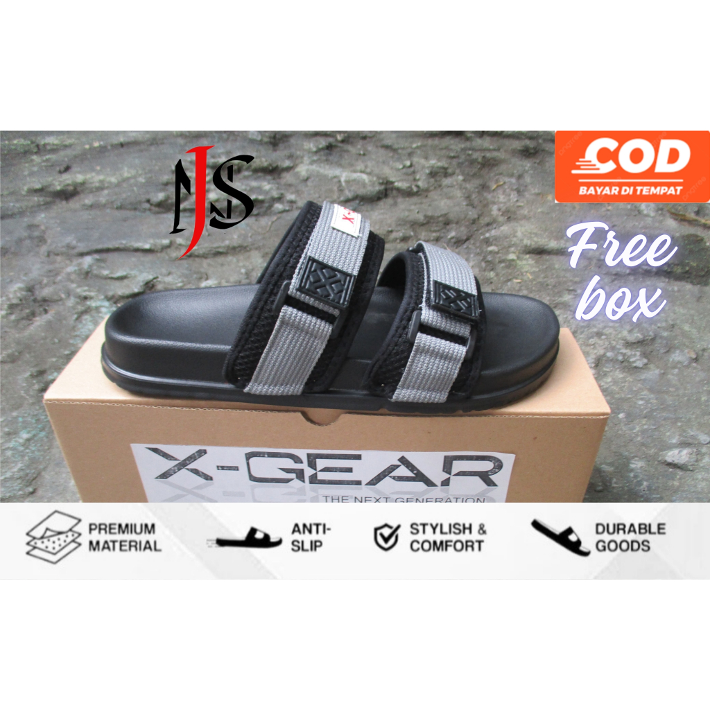 Sandal Slop Pria Ban 2 X-gear Free Box
