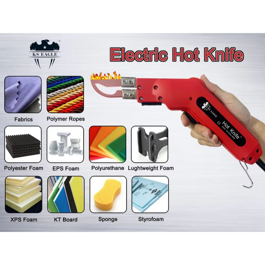 

Mata Pisu Cutter Panas Heating Knife Pisau Pemanas Listrik Kain Pisau Pemotong Termal Pisau Pemotong