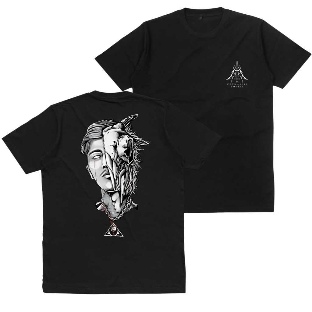 T shirt Catharsis Empire art bimo pd new logo kaos catharsis hitam unisex katun 24s