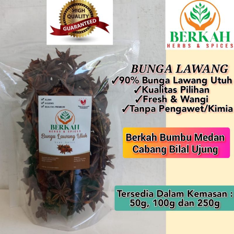 

Bunga Lawang Pekak Utuh Berkah Star Anise Kualitas Pilihan Wangi Halal