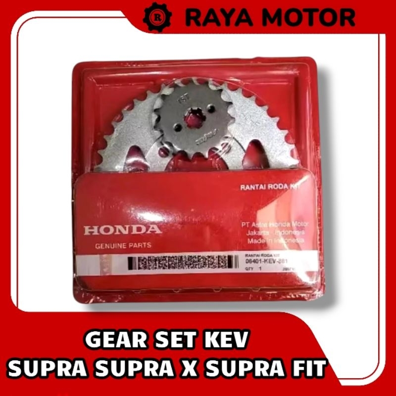 GEAR SET+RANTAI 1SET AHM HONDA SUPRA LAMA, SUPRA X LAMA, SUPRA FIT LAMA