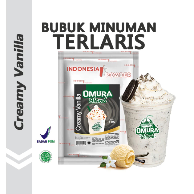 

OMURA Blend Bubuk Minuman Premium Rasa Creamy Vanilla / Vanilla Powder Drink 1 Kg Omura Powder