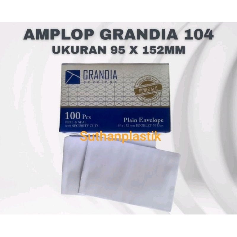 

Amplop Putih Grandia 100 lembar