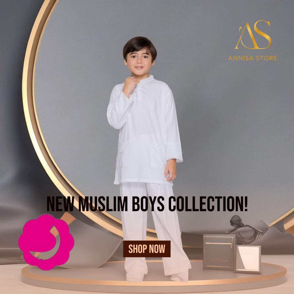 BAJU ANAK STELAN KOKO PUTIH LENGAN PANJANG RAUNA PRIDE RKA 01 PJ WHITE