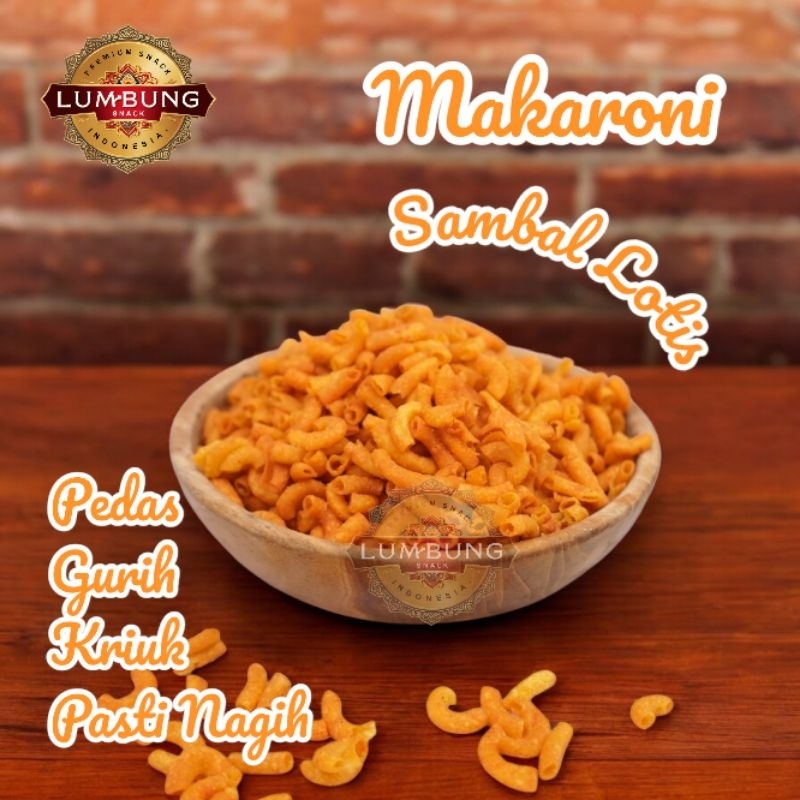 

Camilan Snack Makaroni Sambal Lotis Pedas Gurih Kriuk 250gr