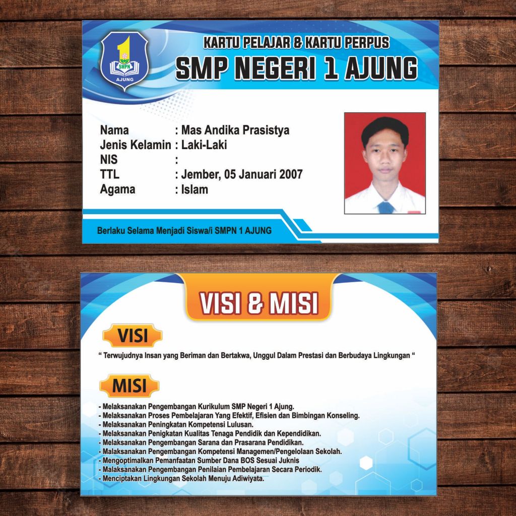 

Cetak ID Card/kartu Anggota/ Kartu Pelajar Bahan PVC Anti Luntur dan Tahan Lama