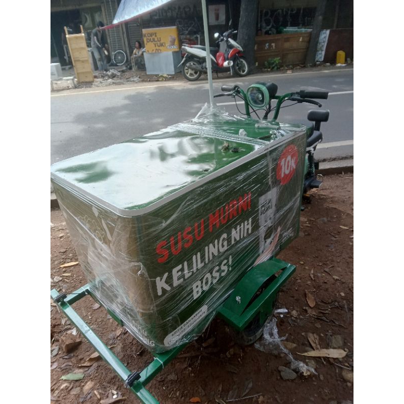 

gerobak kopi sepeda listrik 100x50x50