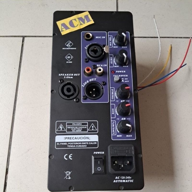 POWER KIT CLASS D 500 WATT MESIN SPEAKER AKTIF 8 INCH 2 WAY BLUETOOTH 23x10cm