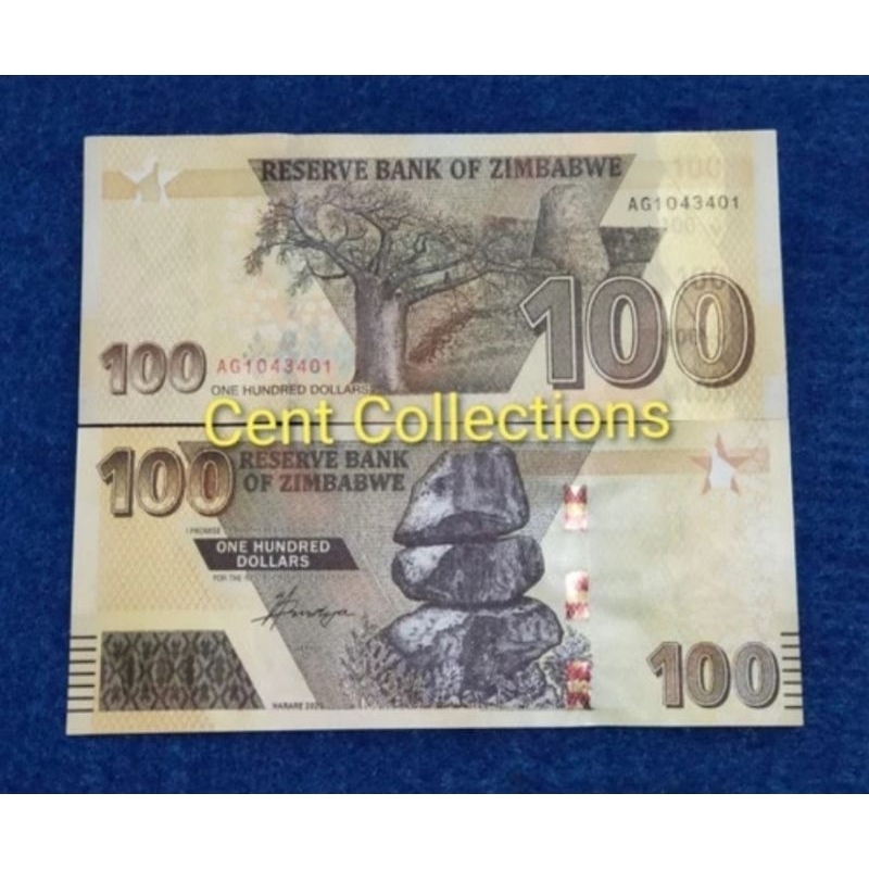 uang asing ZIMBABWE 100 DOLLARS
