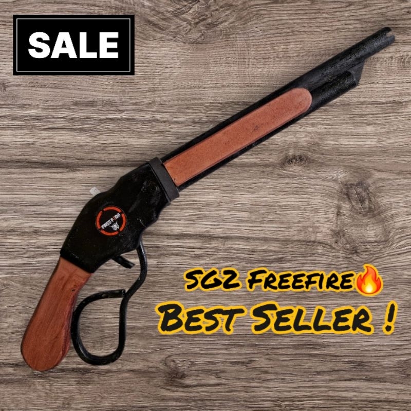 Mainan Tembakan Kayu  ff Jenis Sg2 Putar Hitam