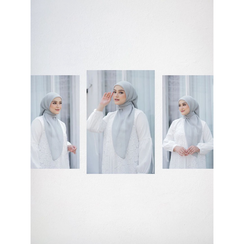 Aulia Hijab | Hijab Potton Series Jahit Tepi | Hijab Segi Empat Polos Bellasquare