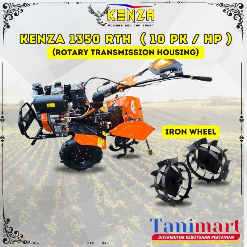 Cultivator Kenza 1350 RTH (Rotary Transmission Housing) Iron Wheel