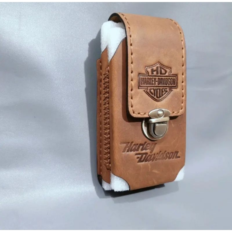 Dompet Hp Pinggang / Sarung Hp Pria Kulit Sapi Asli Crazy Horse Premium