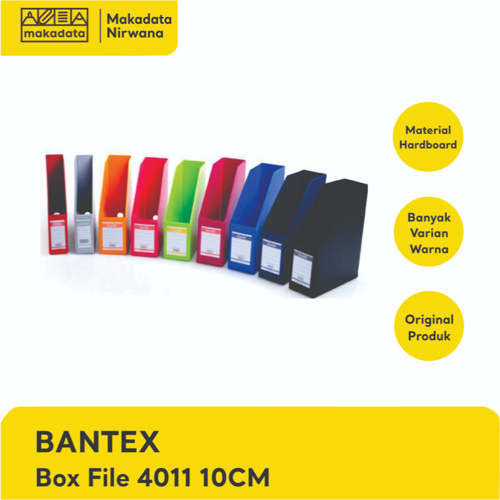 

BANTEX BOX FILE/DOKUMEN KEEPER F4 4011 FOLIO - 10CM ANEKA WARNA (1 PCS)