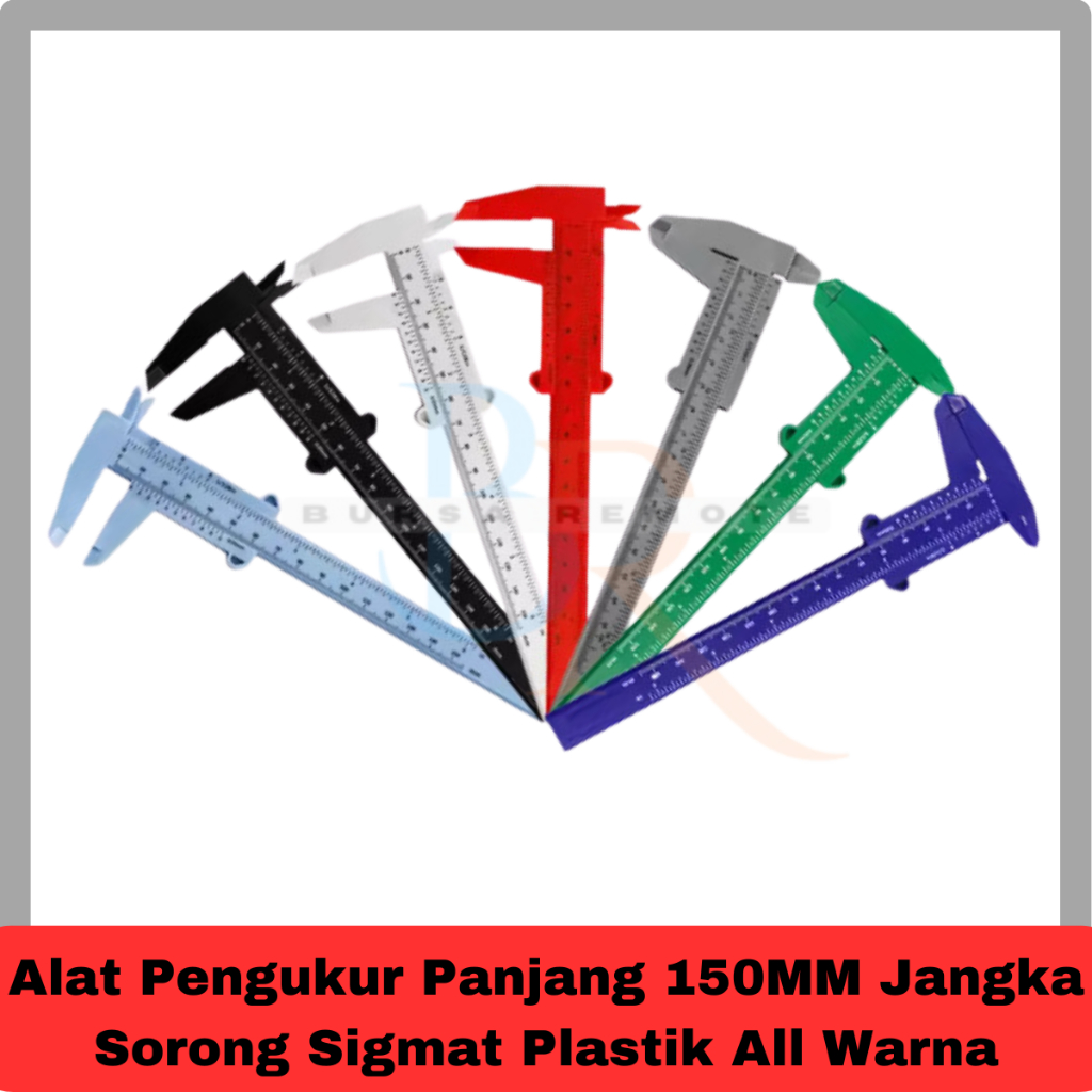 

Alat Pengukur Panjang 150MM Penggaris Jangka Sorong Sigmat Plastik All Warna Random Carnivier