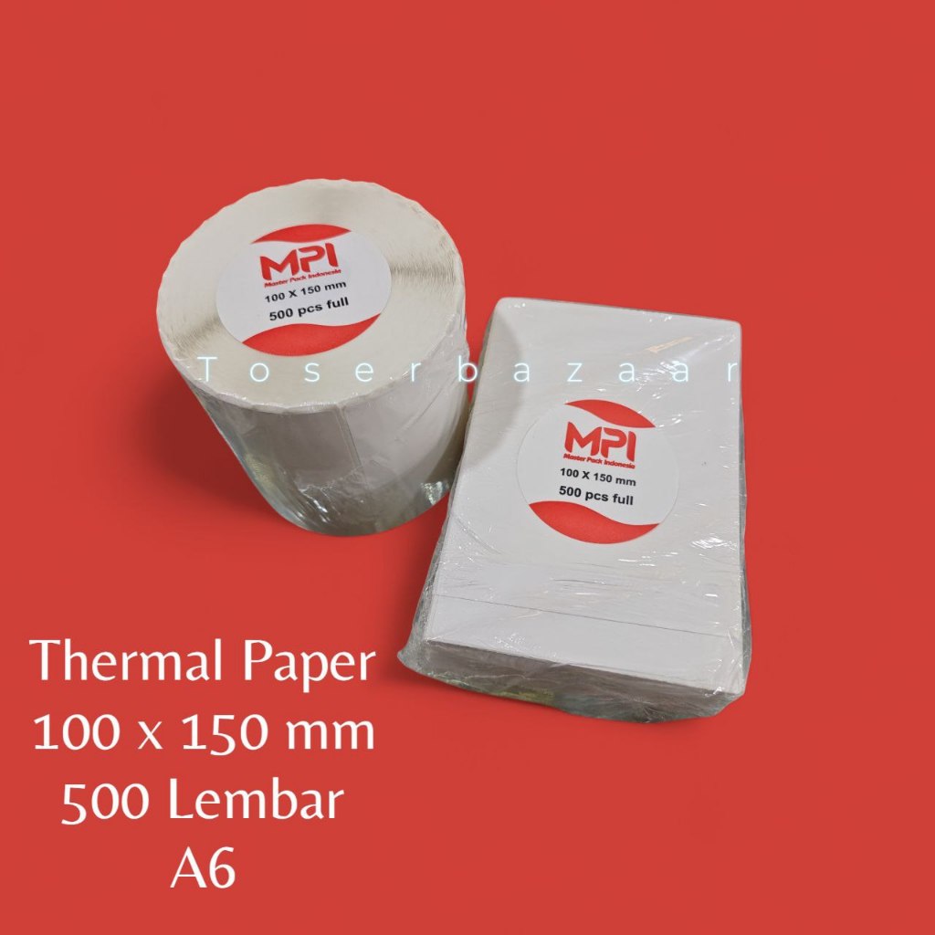 

(Harga Per Dus) Kertas Thermal Paper Stiker A6 500 lembar 100 x 150 mm MPI Winstar - Toserbazaar