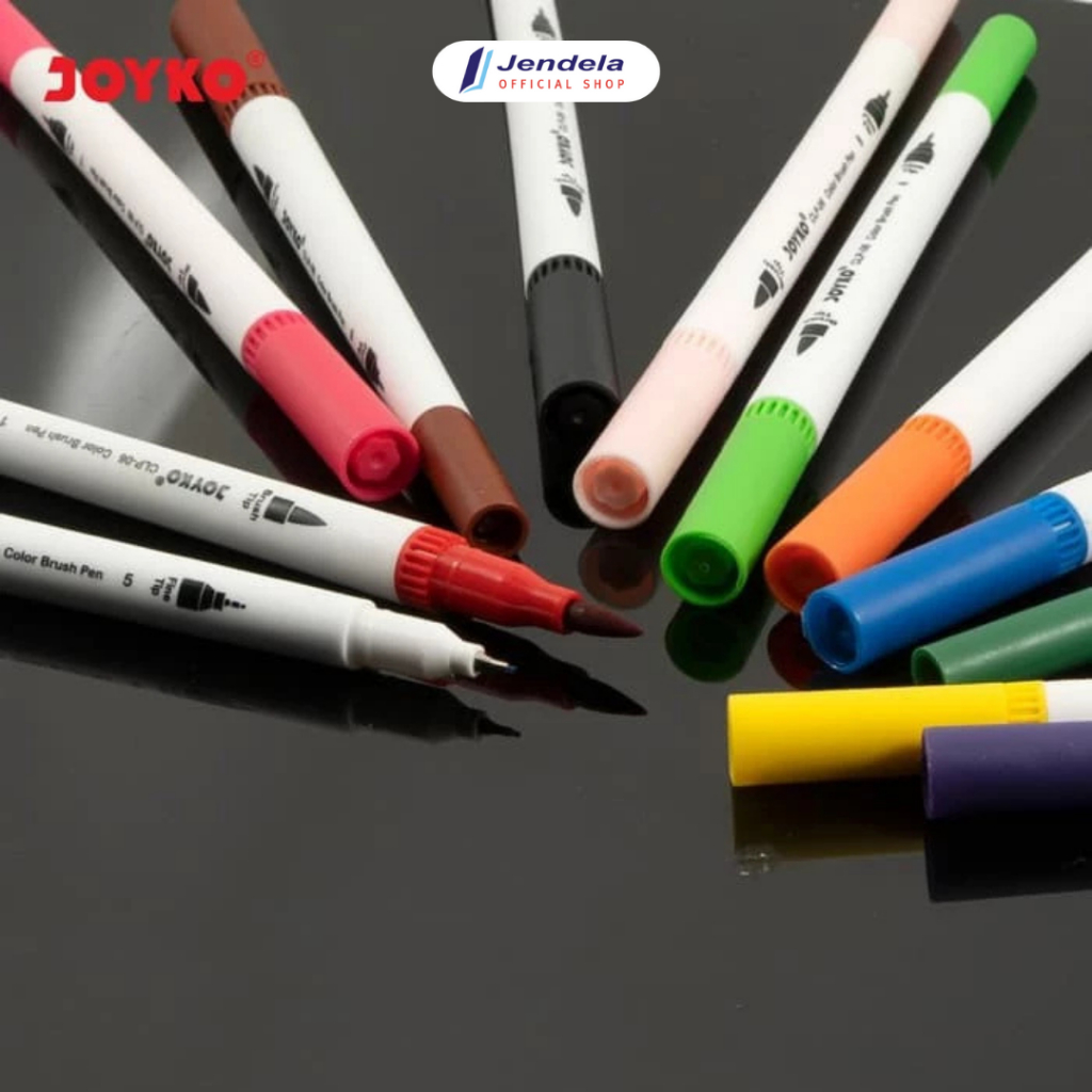 

Color Brush Pen Joyko Spidol Warna CLP-06 12,24 & 48 Warna Pena Kuas Warna Joyko Peralatan Menggambar ATK