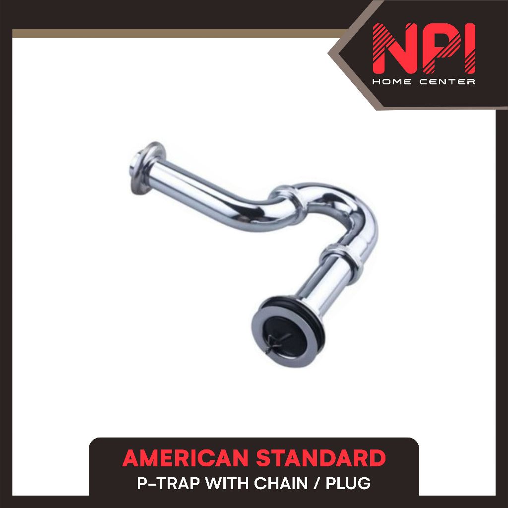 American Standard - Pipa Pembuangan / P-Trap With Chain / Plug