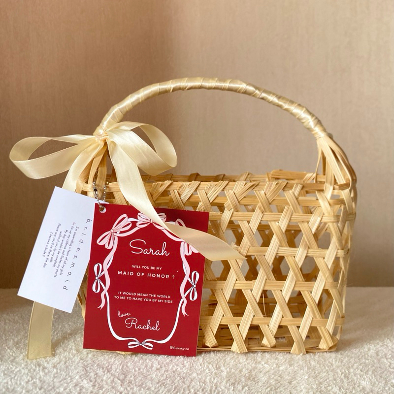 Bridesmaid Bag | Hampers Bag Rotan (Cream)