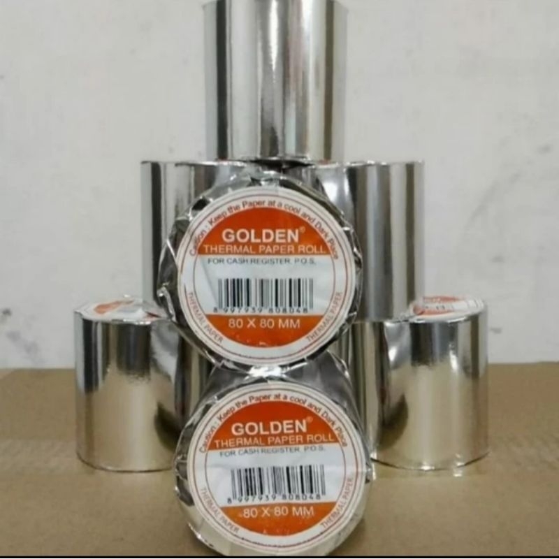 

MRH1 Kertas Thermal Struk Kasir 80x80 mm Golden / Dus (50 Roll)