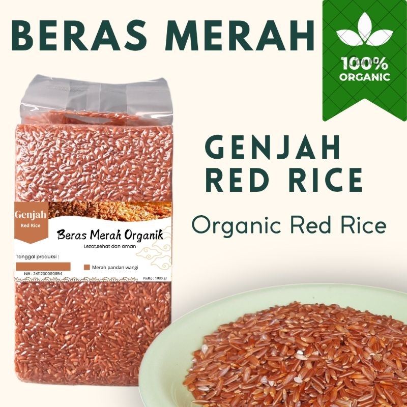 

Beras Organik 1kg / Beras Merah Organik High Premium Quality langsung dari petani