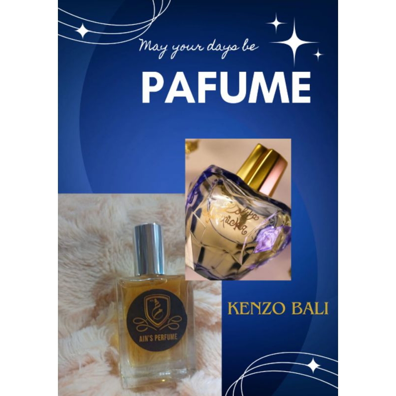 AIN'S..parfum pria tahan lama by KENZO BALI.botol 30ml eu de parfum.. kwalitas standart