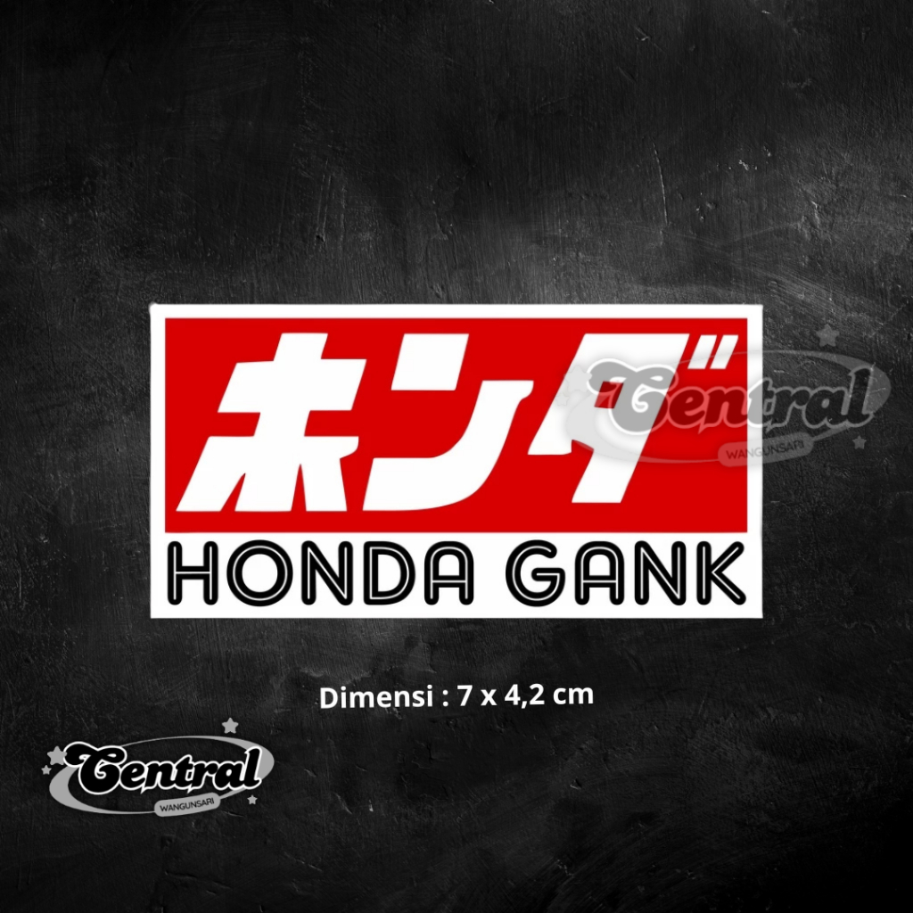 Stiker Honda Gank Sticker Logo Honda Gank
